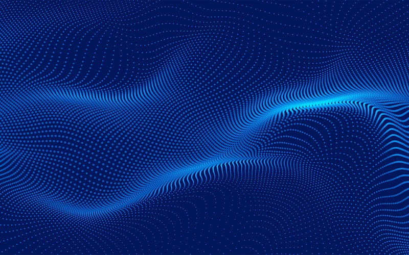 blue abstract waves, creative, dotted waves texture, spill texture, colorful backgrounds, abstract waves, waves textures, HD wallpaper