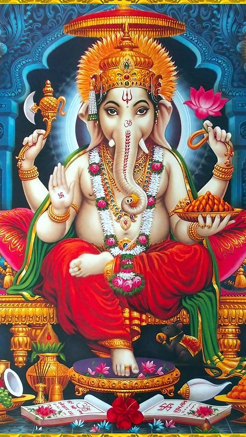 Ganpati Bappa Ke, Lord Ganesha, god, ganpati bappa, HD phone wallpaper