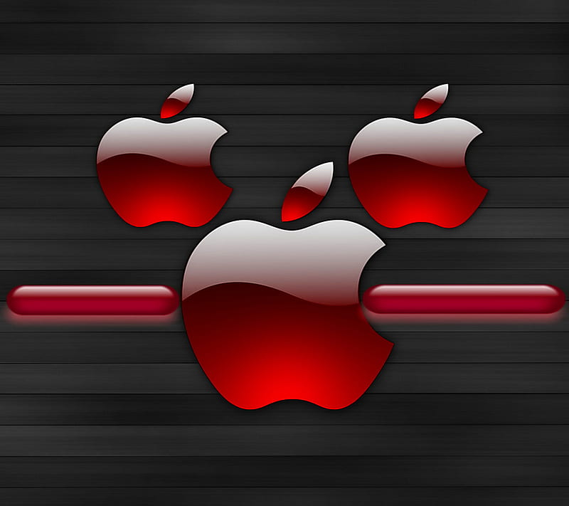 Red Apple, apple, logo, red, HD wallpaper