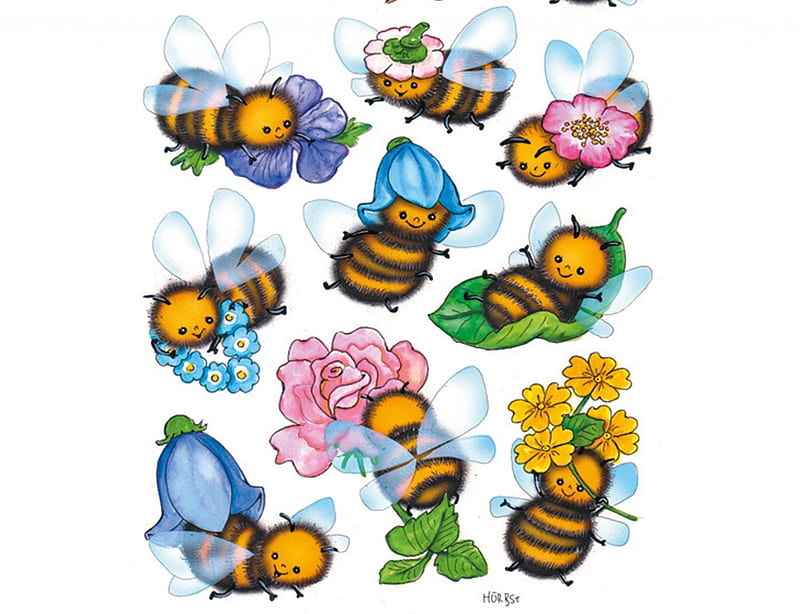 BABY BEE'S, BABY, TEMPLATES, BES, ART, CLIP, HD wallpaper