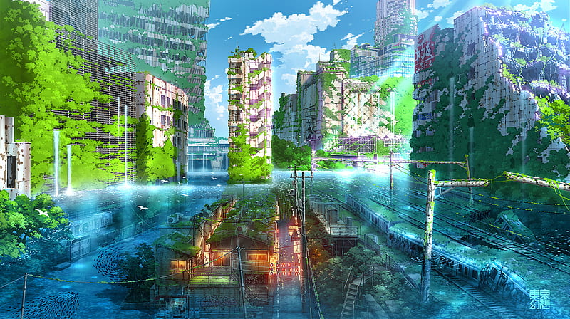 Sci Fi, Post Apocalyptic, Building, City, Ruin, Underwater, HD wallpaper