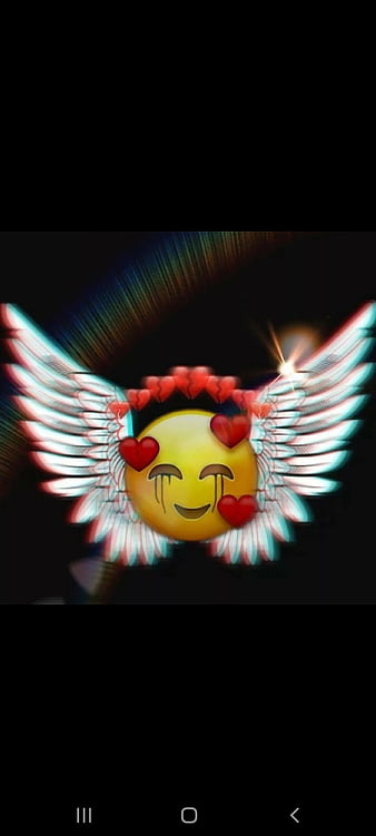 Emojis, angel, depressed, emo, happy, joker, sad, saver, wings, HD phone wallpaper