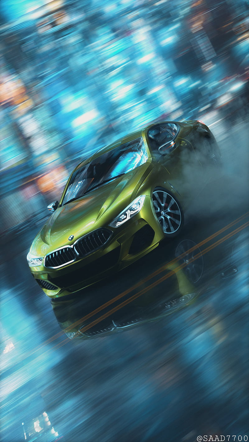 BMW , 2019, asphalt, car, drift, neon, sport, turbo, wanted, HD phone wallpaper