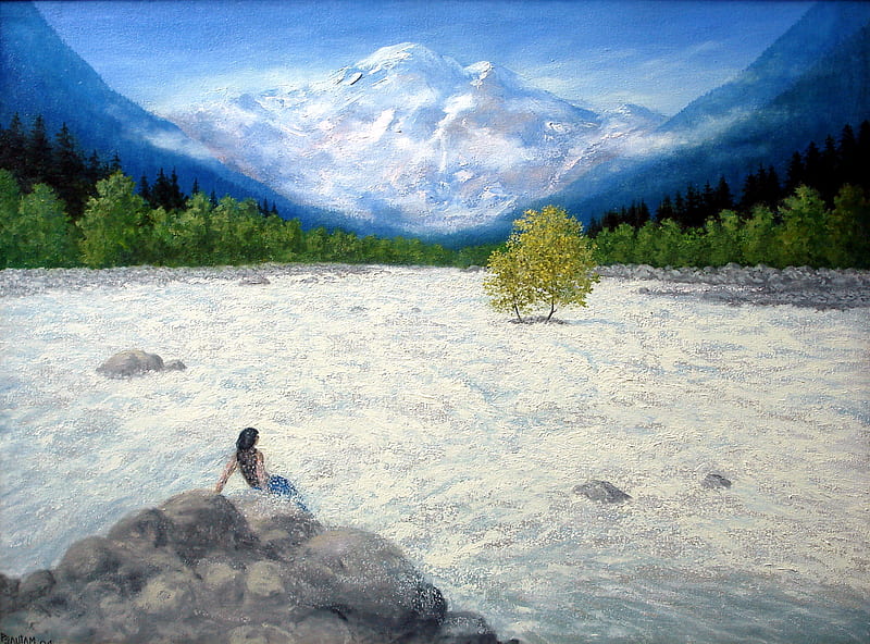 WHITE WATER,MANALI, water, snow, mountains, nature, river, HD wallpaper
