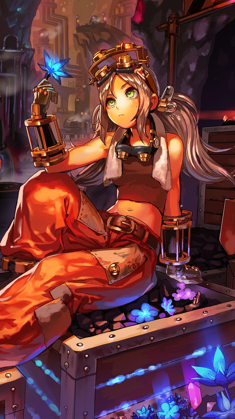 Anime girl with mining engineer out... - OpenDream