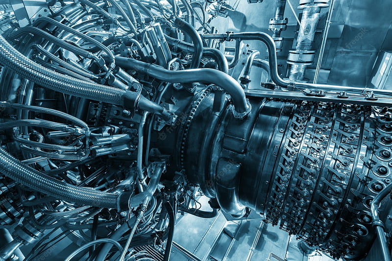 Premium . Gas turbine engine of feed gas compressor located inside pressurized enclosure, the gas turbine engine used in offshore oil and gas central processing platform, HD wallpaper