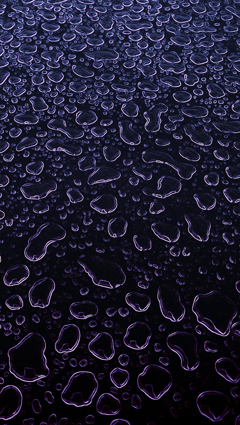 On da hood, black, dark, droplets, drops, neon pink, water, wet, HD phone wallpaper