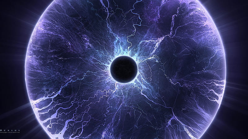 Planet, lightning, eclipse, halo, glow, purple 16:9 background, Space  Lightning, HD wallpaper | Peakpx