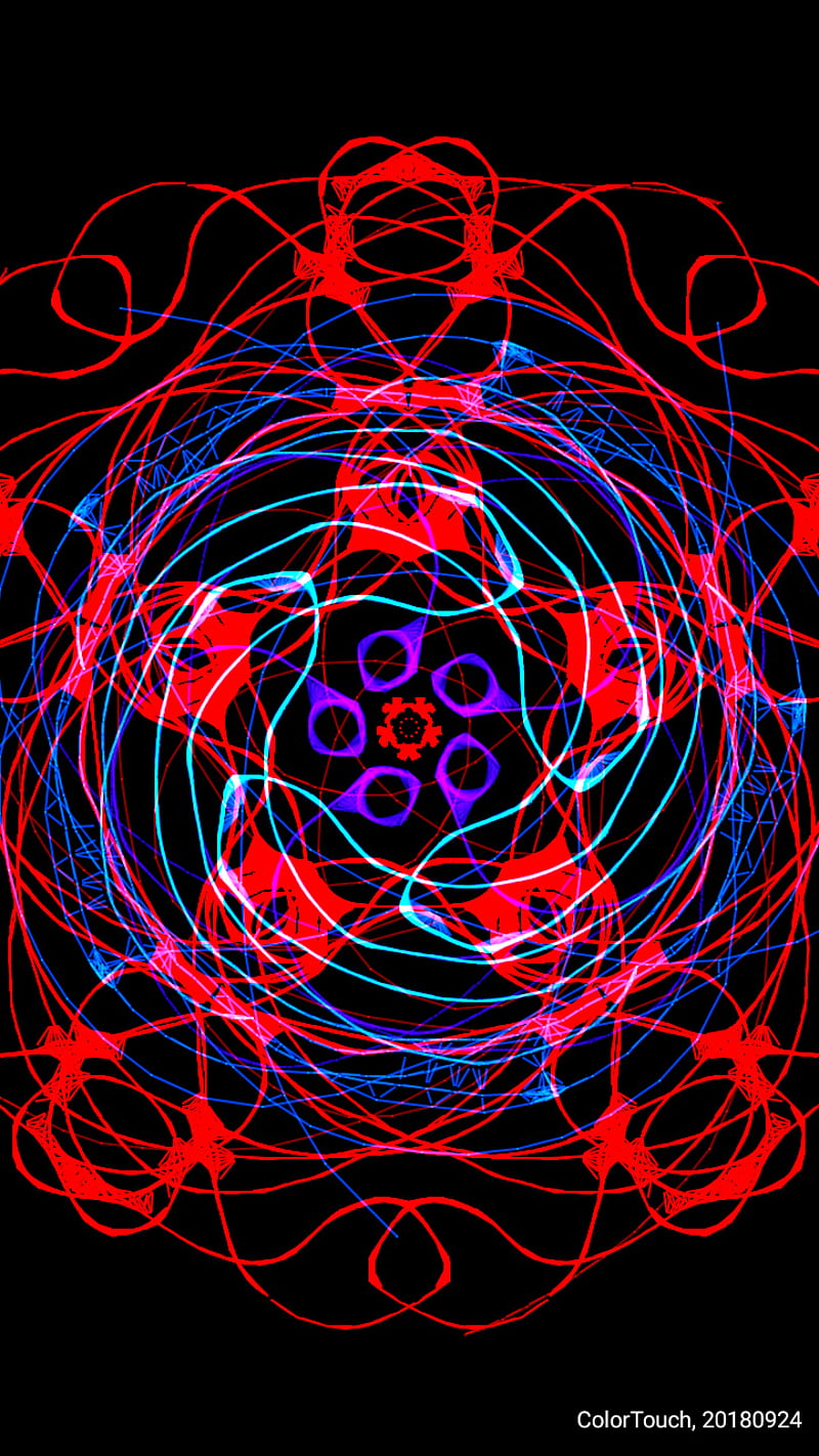 Redmix, black, red, swirl, tech, anime, neon, nuclear, HD phone wallpaper