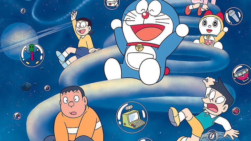 Playful Doraemon And Friends Doraemon, HD wallpaper | Peakpx
