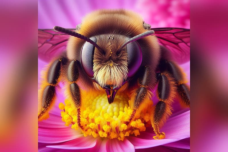 Little busy bee, busybee, Bee, flower, buzz, HD wallpaper