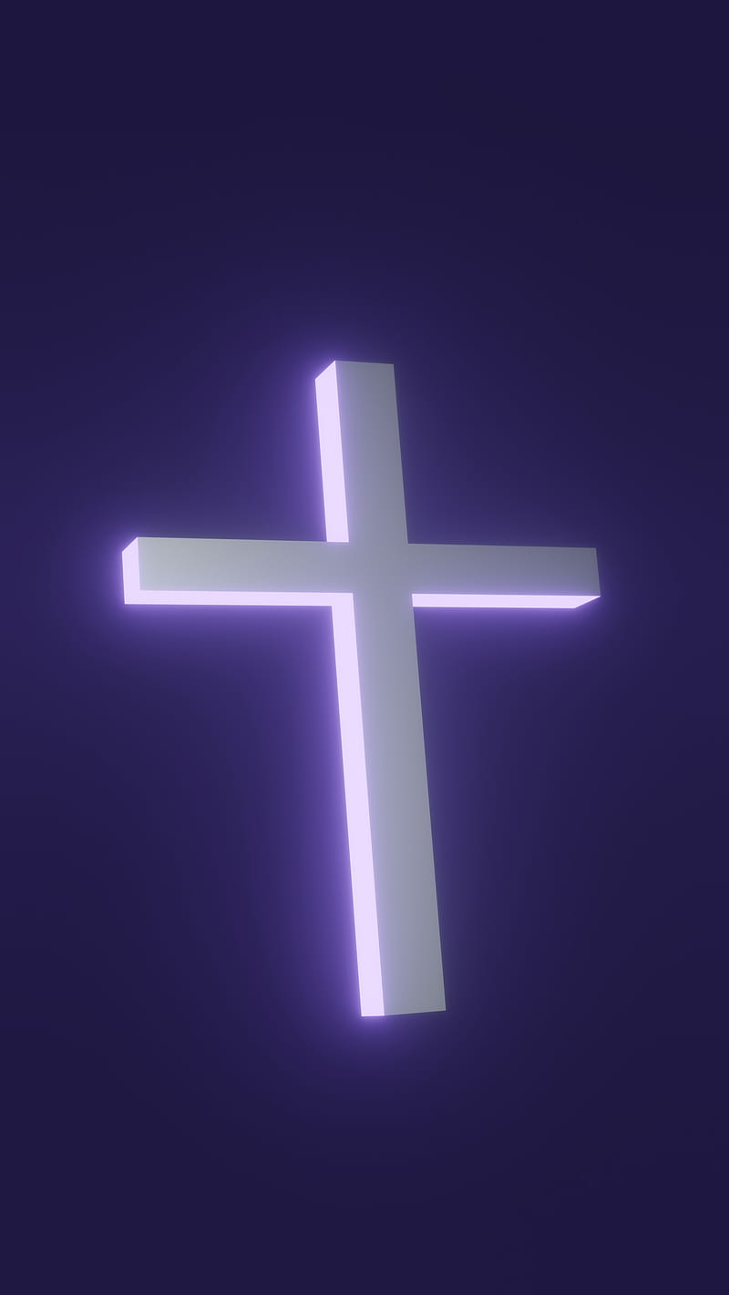 3D Christ Cross Purple, Abstract, christian, christianity, crist, cristo,  father, HD phone wallpaper | Peakpx