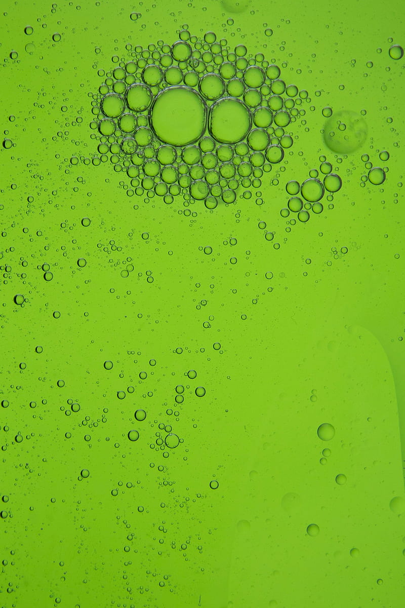 bubbles, water, round, green, HD phone wallpaper