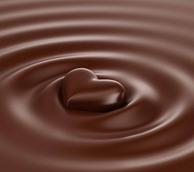 Chocolate Heart, chocolate, heart, love, HD wallpaper