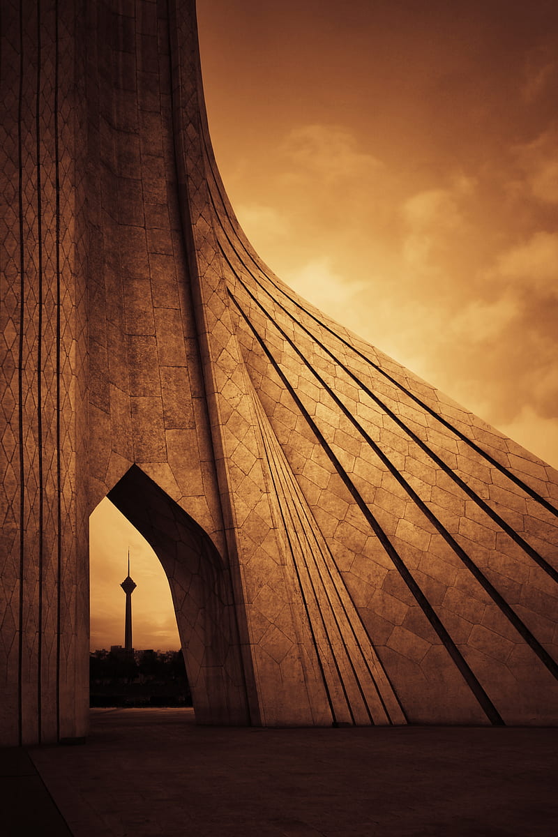 Iran, Tehran, architecture, brown, arch, tower, HD phone wallpaper | Peakpx