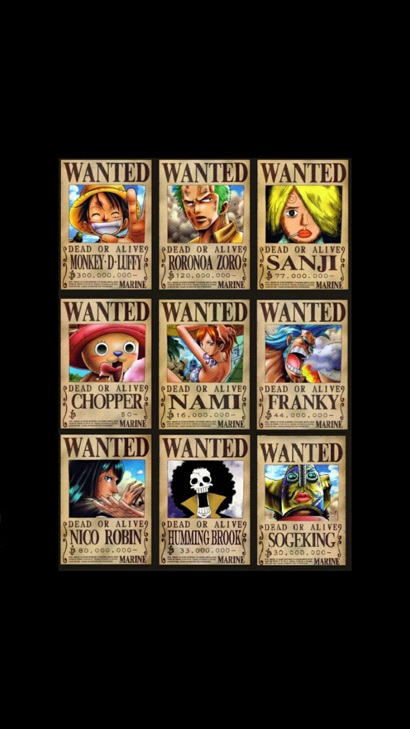 Wanted poster, anime, luffy, one piece, starw hat, HD phone wallpaper |  Peakpx