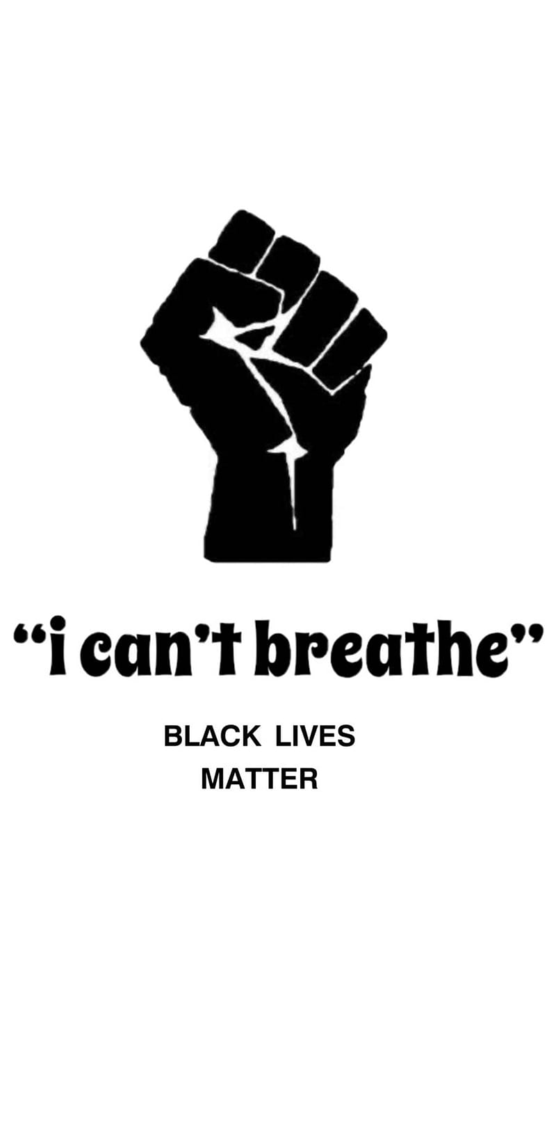 Icantbreathblm, black, blm, breath, cant, fist, lives, matter, power, support, HD phone wallpaper