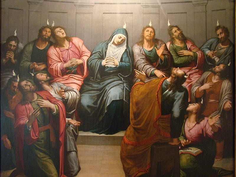 Pentecost, Apostles, Spirit, Holy, Mary, HD wallpaper