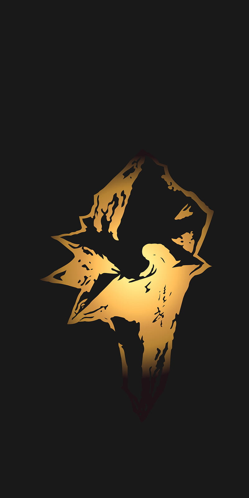 Ffix logo, ff9, black, gold, crystal, HD phone wallpaper