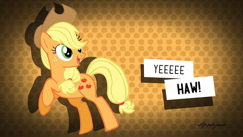 Applejack Quote, My Little Pony, Friendship is Magic, Cartoon, Applejack, Pony, HD wallpaper