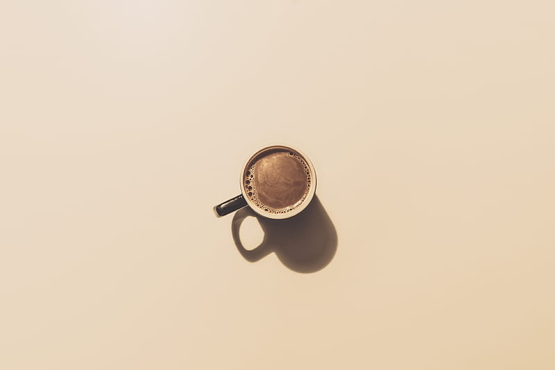 brown ceramic teacup, HD wallpaper