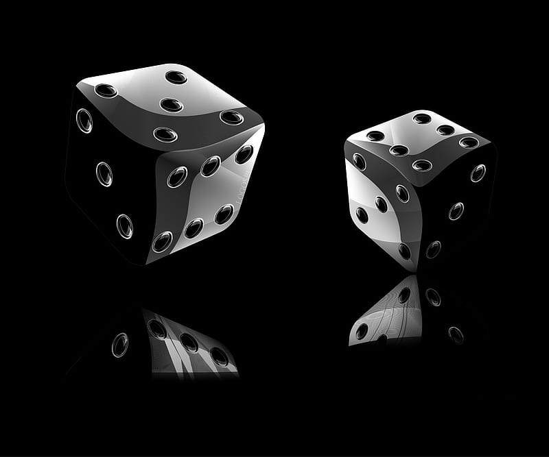 Black dice, black, dice, HD wallpaper