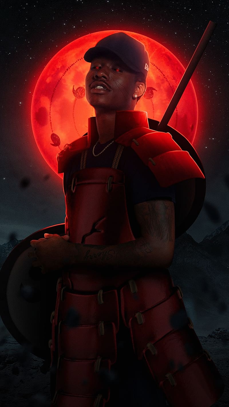 Duke Dennis In Naruto Effect, duke dennis, naruto background, youtuber, content creator, HD phone wallpaper