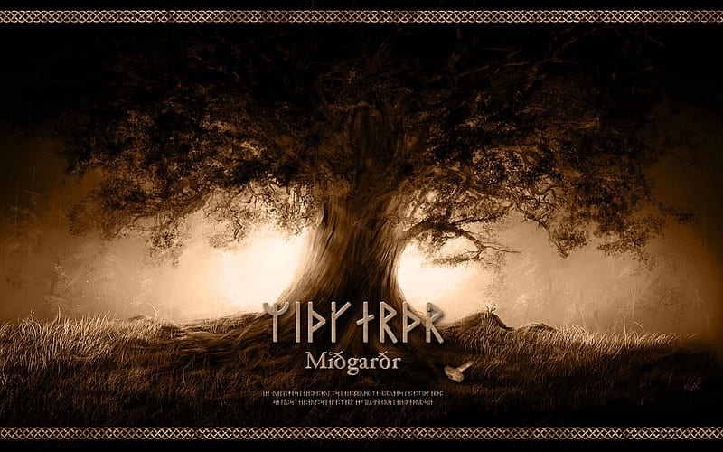 Midgard, forest, celts, asgard, myth, pagan, paganism, celtic, viking, druid, HD wallpaper