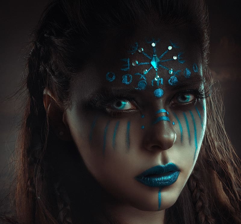 woman, beauty, blue, model, face, girl, HD wallpaper | Peakpx