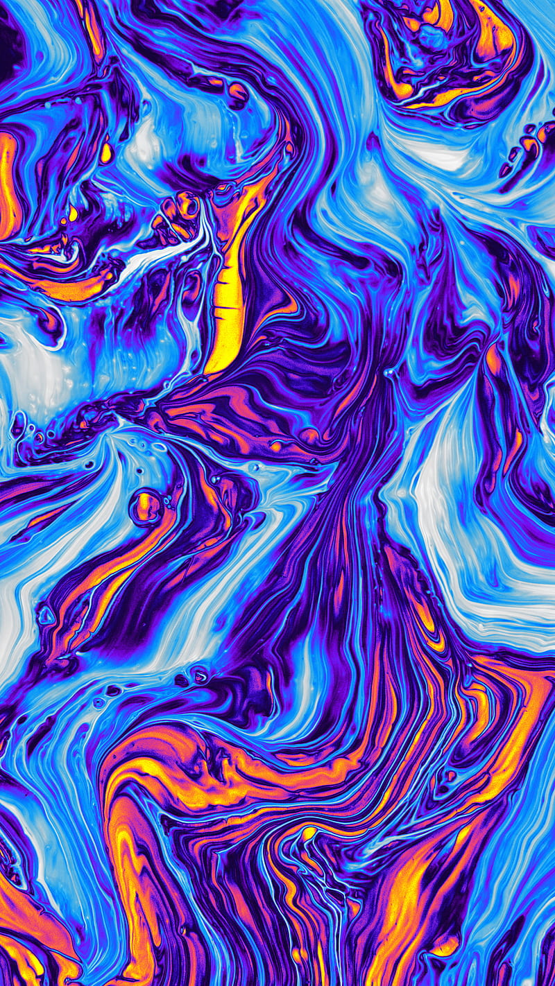 Magic Fluid, Color, Colorful, Geoglyser, abstract, blue, holographic ...