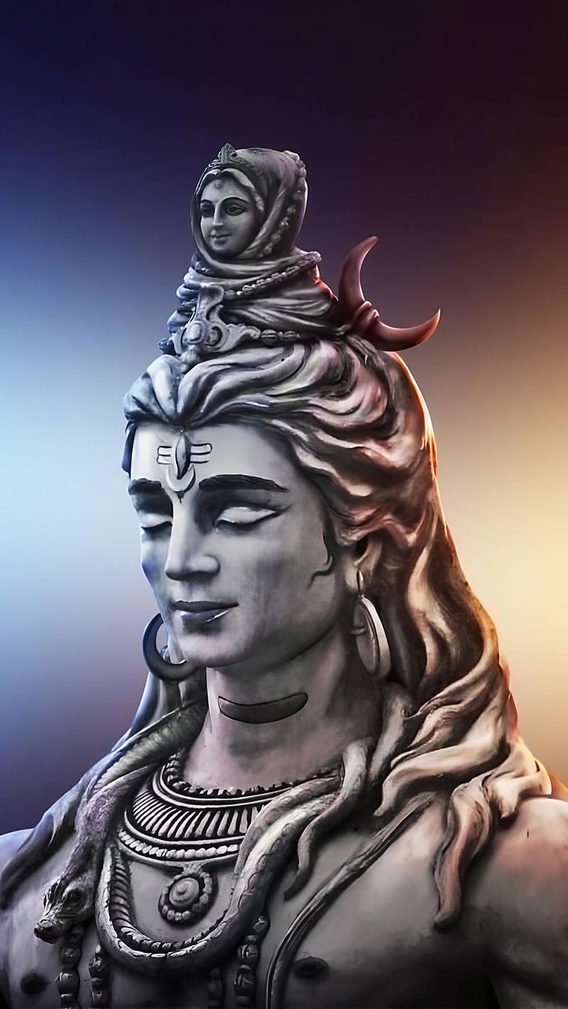 God Shiva , Grey Statue, lord, god, mahadev, HD phone wallpaper