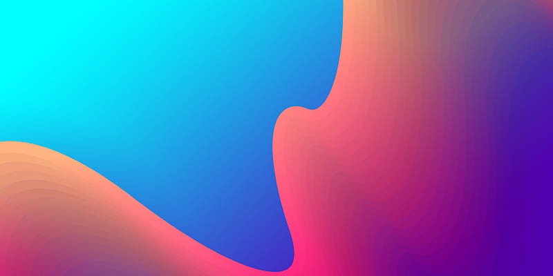 colorful waves, gradient, orange and blue, Abstract, HD wallpaper