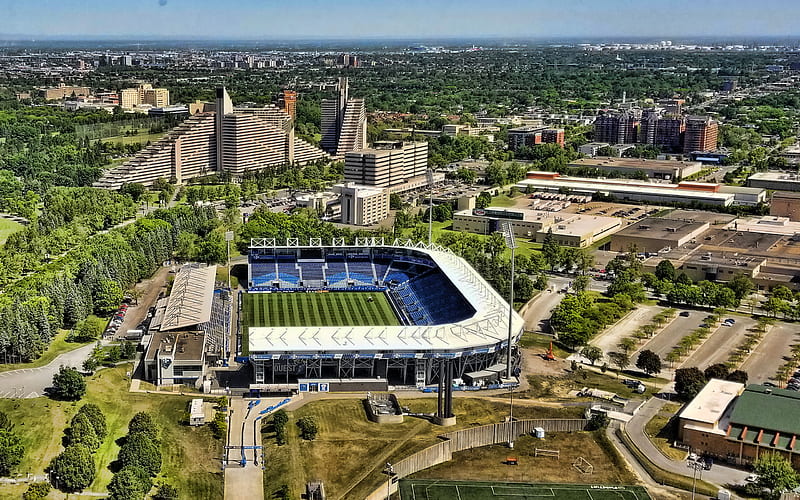 Saputo Stadium, Canadian football stadium, Montreal, Quebec, Canada, Montreal Impact FC stadium, MLS, stadiums, HD wallpaper