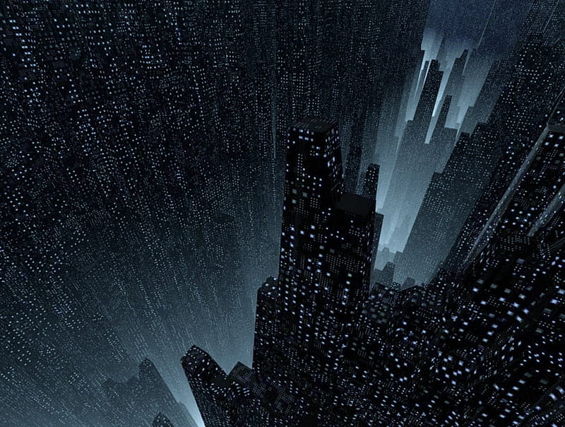Gotham City, city, gotham, dark, black, abstract, blue, night, HD wallpaper  | Peakpx
