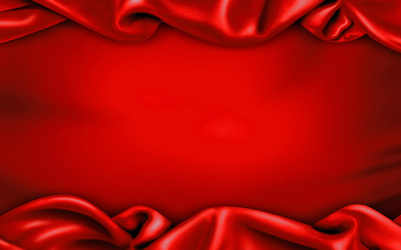 red silk frame red fabric, velvet texture, red silk, red velvet, fabric texture, silk textures, HD wallpaper