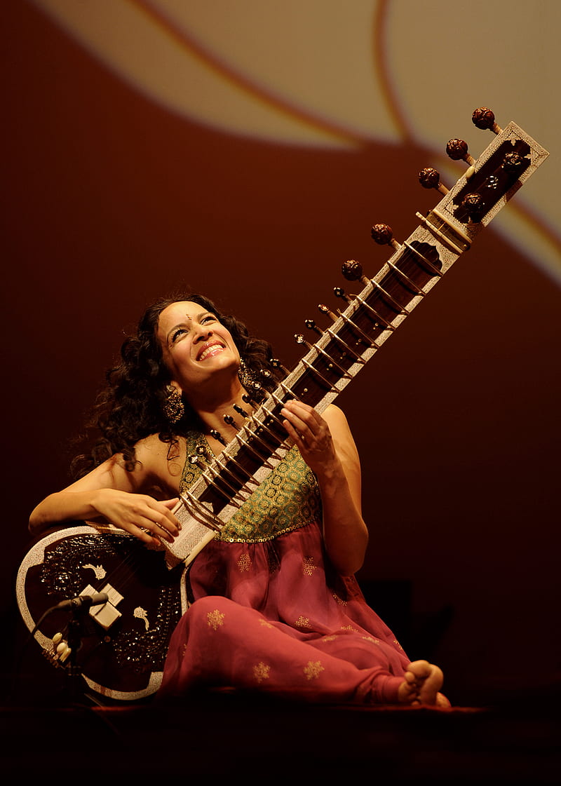 Anoushka Shankar, musician, musical instrument, women, HD phone wallpaper