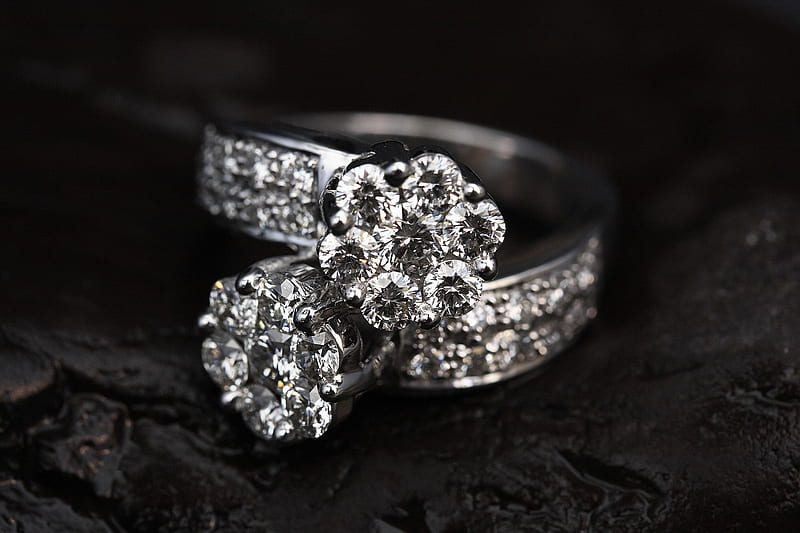 Flower Diamond, jewelry, ring, diamonds, HD wallpaper