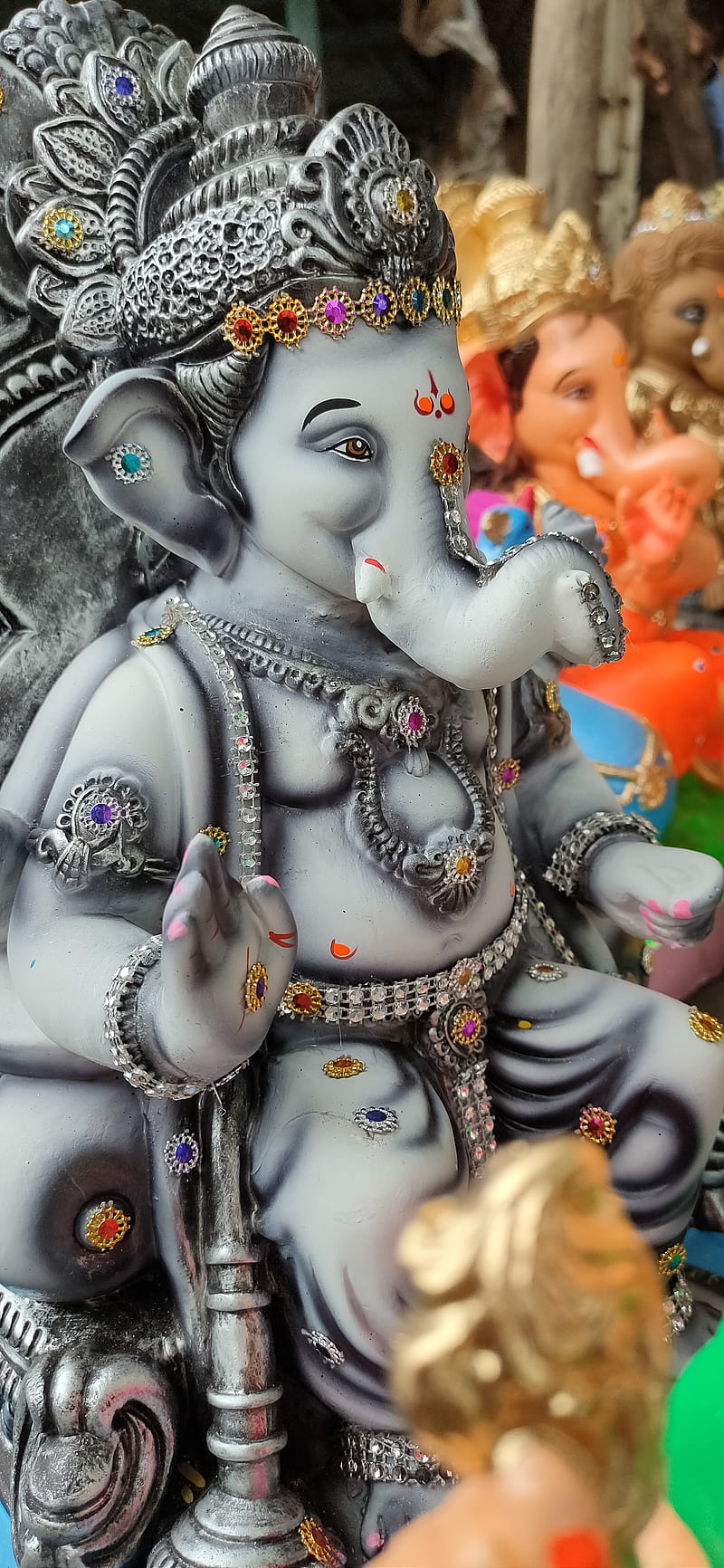 Ganesha, android, black and white, ganpati, god, gods, lord, paintings,  warrior, HD phone wallpaper | Peakpx