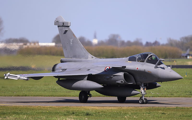 Dassault Rafale, Rafale C, French fighter, runway, military airfield, French Air Force, HD wallpaper