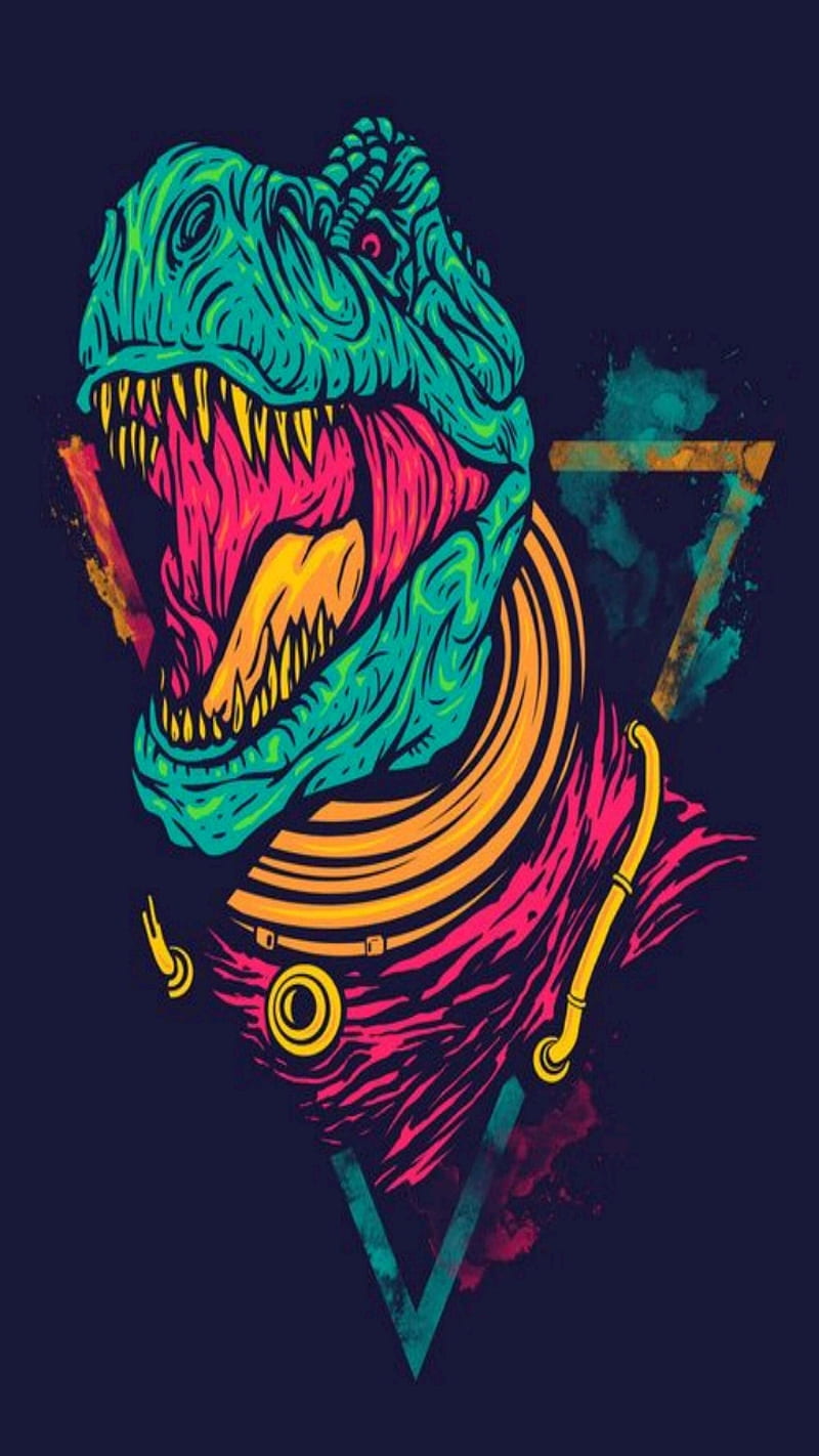 T-Rex, dinossaur, HD phone wallpaper