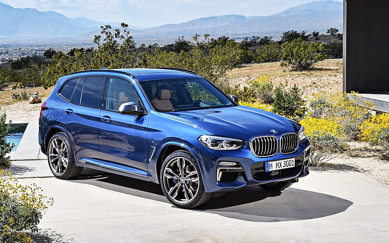 BMW X3 M40i, 2018, Blue X3, crossover, tuning, German cars, BMW, HD wallpaper