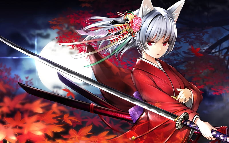 Fox girl - Manga - Anime - Katana - Fantasy: Nếu bạn là fan của thể loại Manga, Anime hoặc Fantasy, bức ảnh này chắc chắn sẽ khiến bạn thích thú. Với nhân vật Fox girl xinh đẹp và điểm nhấn là thanh kiếm Katana, hứa hẹn sẽ đưa bạn vào một thế giới đầy màu sắc và phong phú.