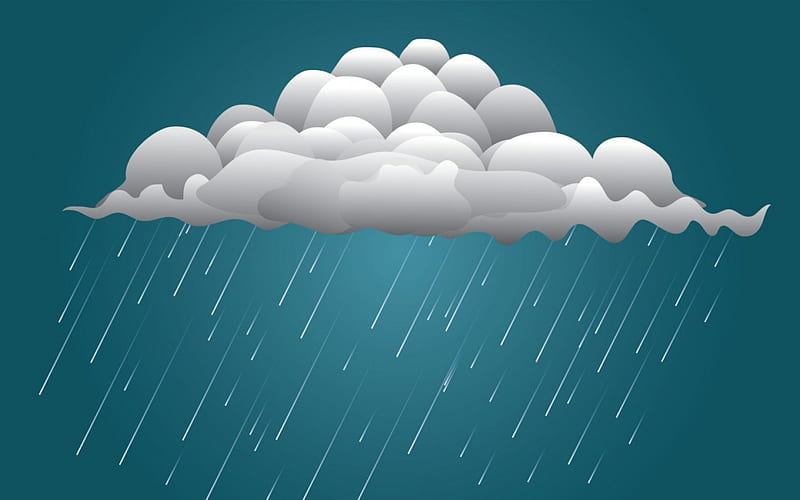 Raining, water, cloud, rain, white, blue, vector, HD wallpaper | Peakpx