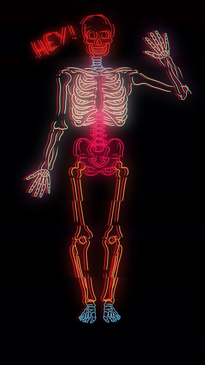 Neon Skeleton , 11, 6, 7, 8, 9, Liquid, MrCreativeZ, a, android, apple, black, blue, clouds, color, colors, cool, google, high, highlights, ipad, iphone, live, love, m, mix, note, orange, pattern, pixel, plus, pro, quality, relax, s, s10, samsung, sea, sky, smoke, sunset, water, xr, yellow, HD phone wallpaper