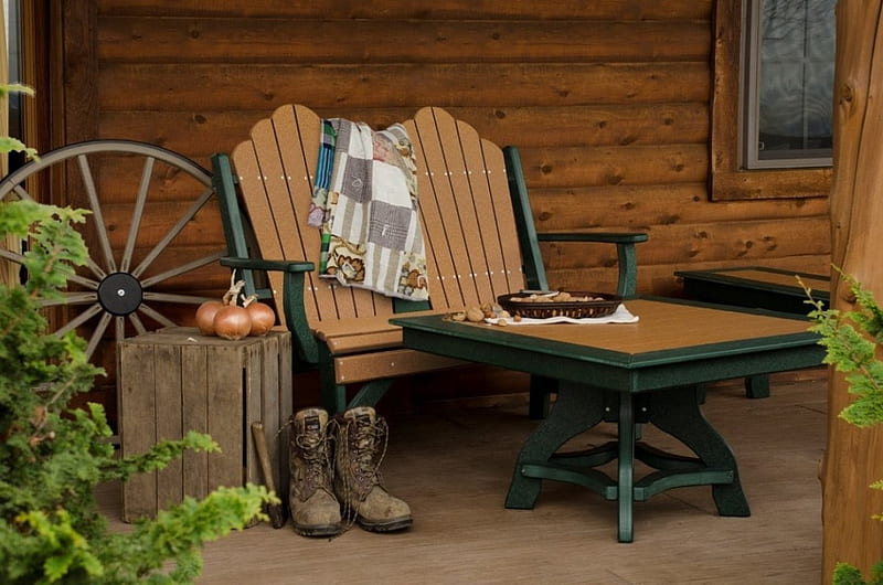 Town -N- Counrty, boots, porch, town, front, chairs, work, country, HD wallpaper