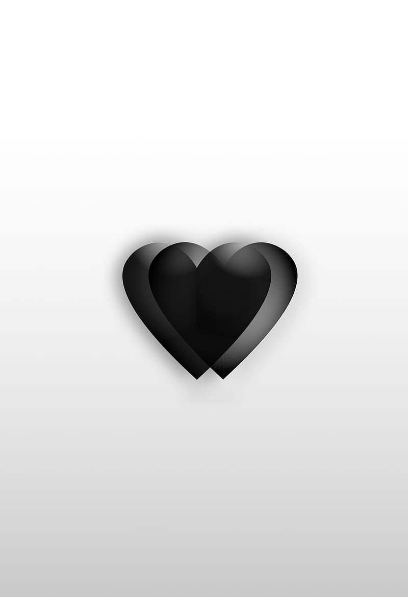 Lone hearts can be two, Coco, Lone, black heart, coco's patterns, dark, decorative, heart, loner, love, outsider, valentine, HD phone wallpaper