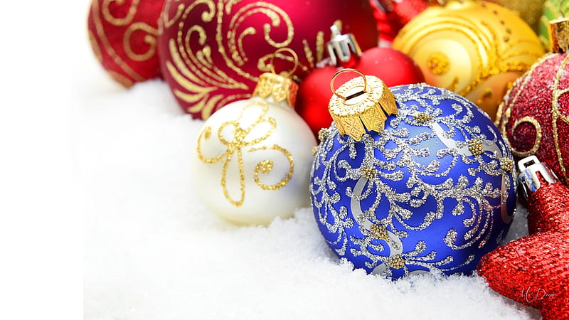 Bright Holiday Ornaments, Christmas, holidays, balls, decorations