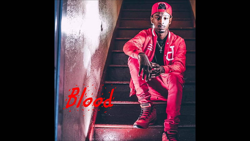 21 Savage Is Wearing Red Dress And Cap Sitting On Steps 21 Savage, HD wallpaper