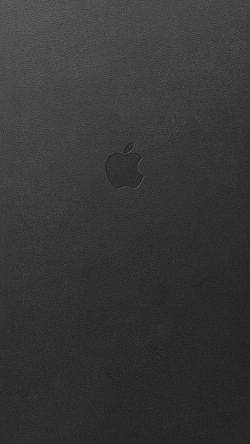 Black Leather, 929, apple, iphone, logo, minimal, plus, q, x 7 8 9 10, HD phone wallpaper