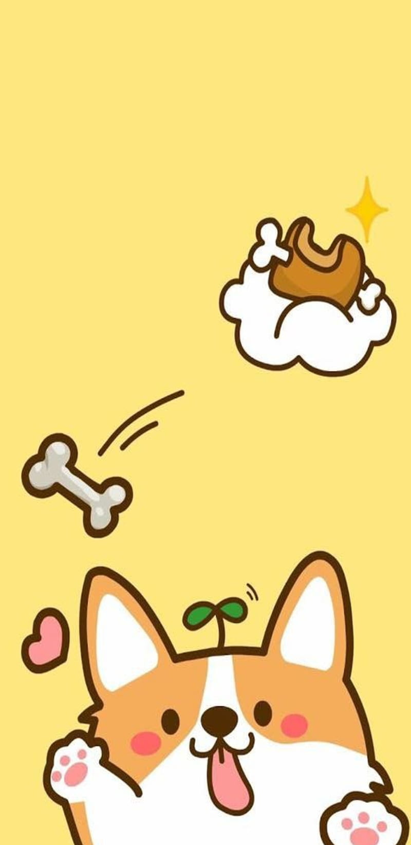 Cute Corgi Mobile Wallpaper Background Wallpaper Image For Free Download   Pngtree
